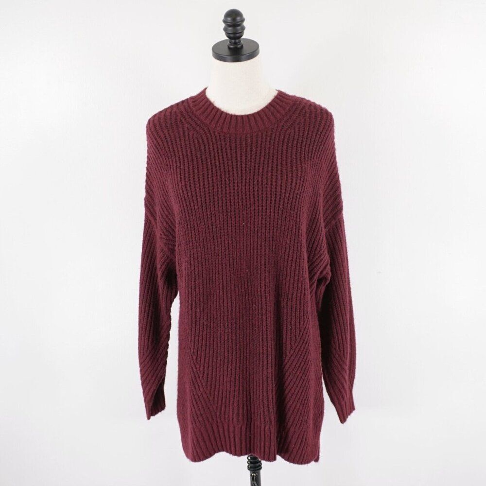 American Eagle Purple XS Knit Crew‎ Neck Sweater Viscose Polyester